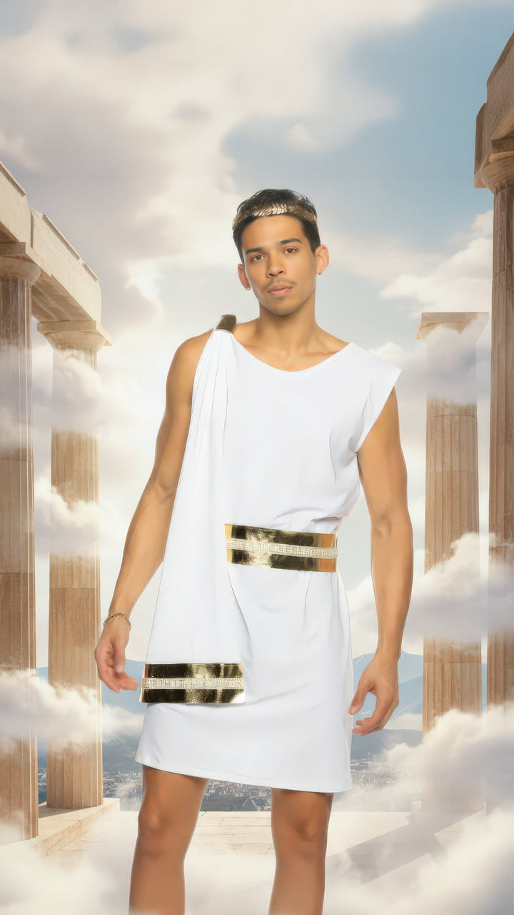 2pc Gilded Greek God
