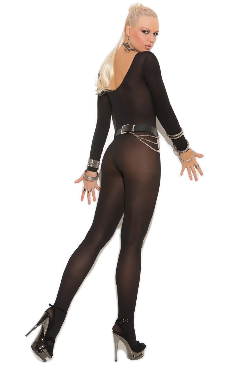 Long Sleeve Opaque Bodystocking