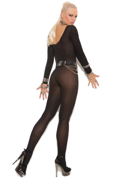 Long Sleeve Opaque Bodystocking