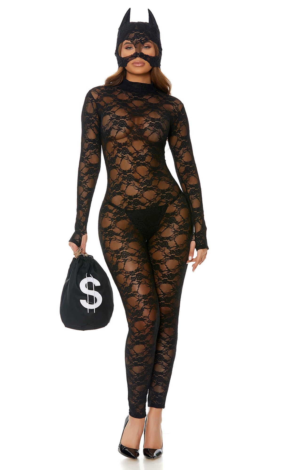 About My Money Sexy Cat Burglar Costume - detail