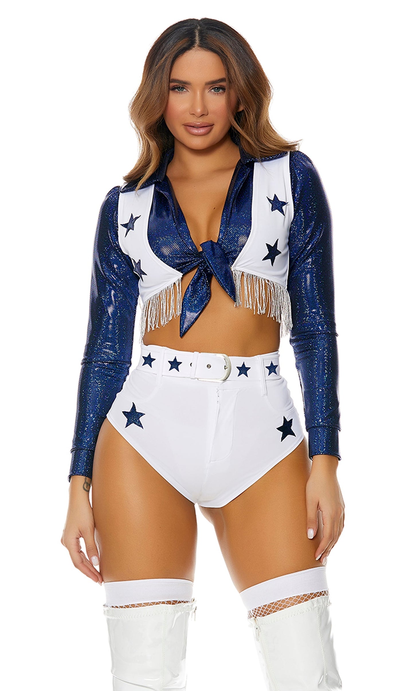 Seeing Stars Sexy Cheerleader Costume - White