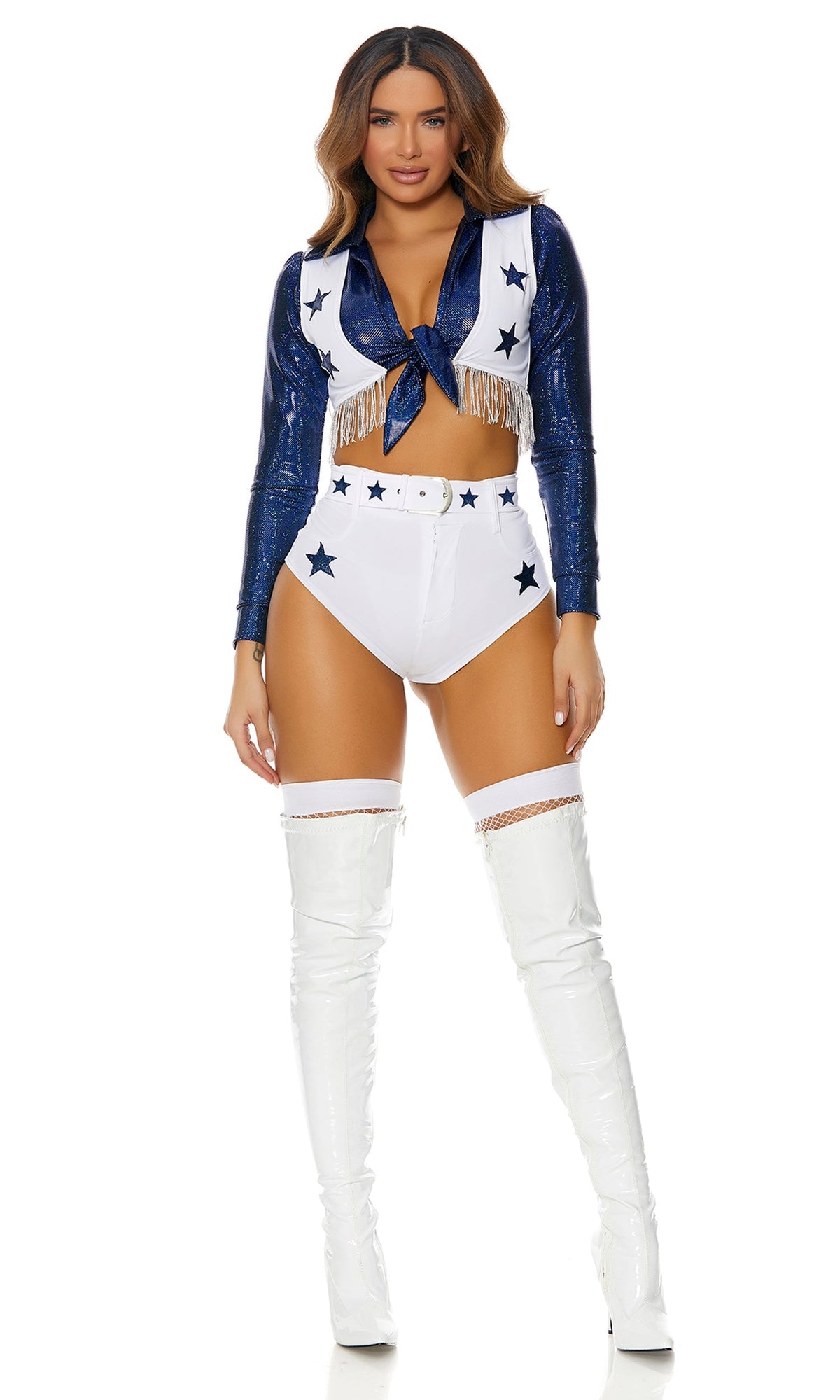 Seeing Stars Sexy Cheerleader Costume - White