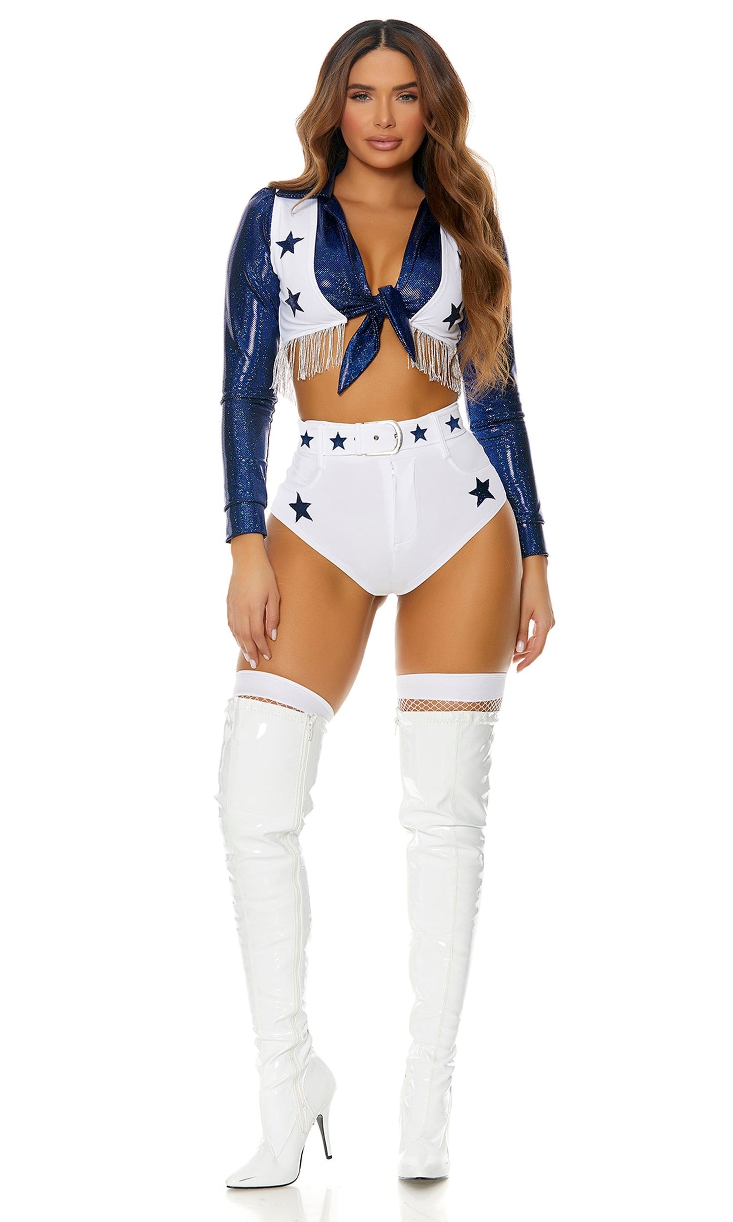 Seeing Stars Sexy Cheerleader Costume - White