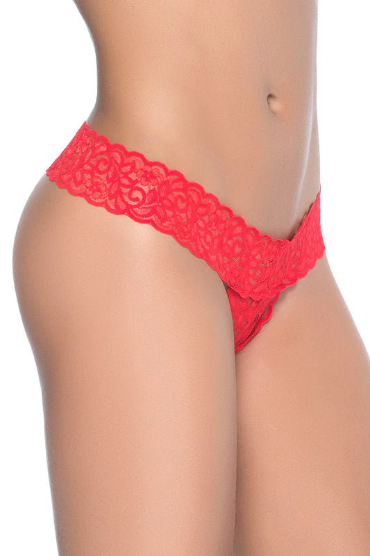 French Crotchless Thong (Red)