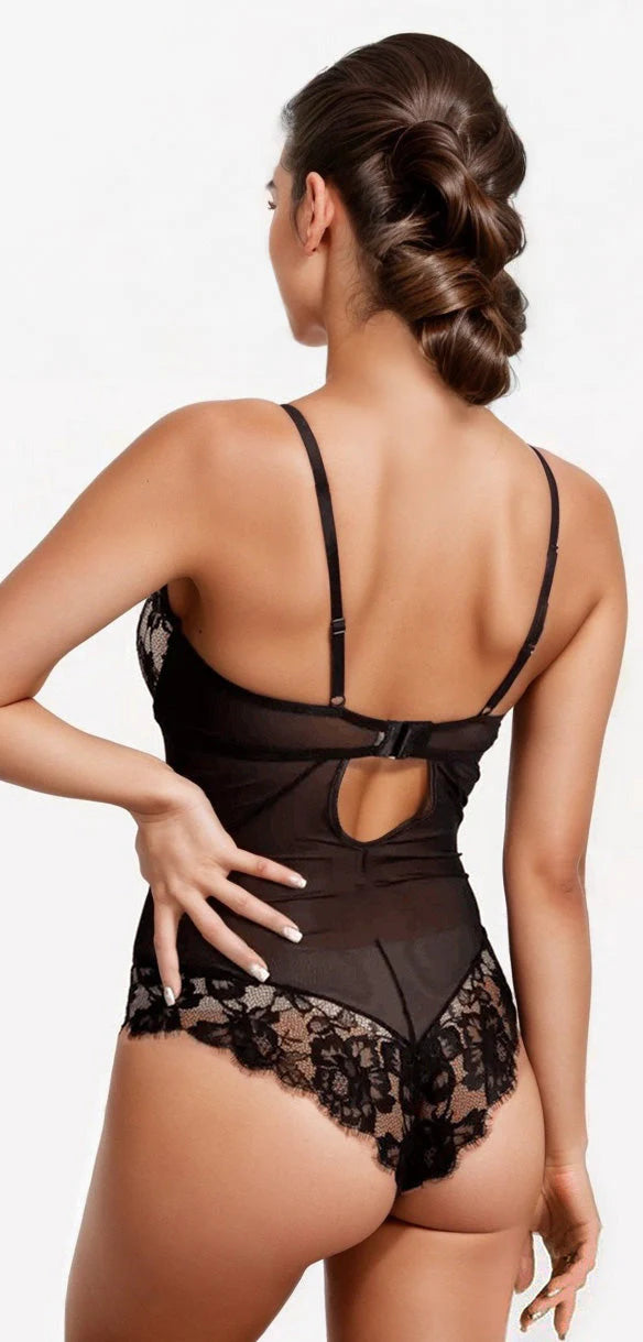 Bridal Cut Out Strappy Teddy