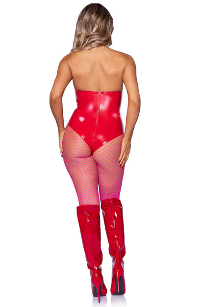 Vinyl Bodysuit (Red)