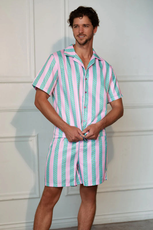 Mens Striped Beach Doll Costume