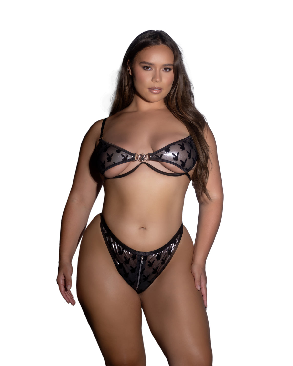 Playboy Shimmer Bunny 2pc Set
