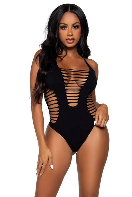 Seamless Shredded Teddy (Black)