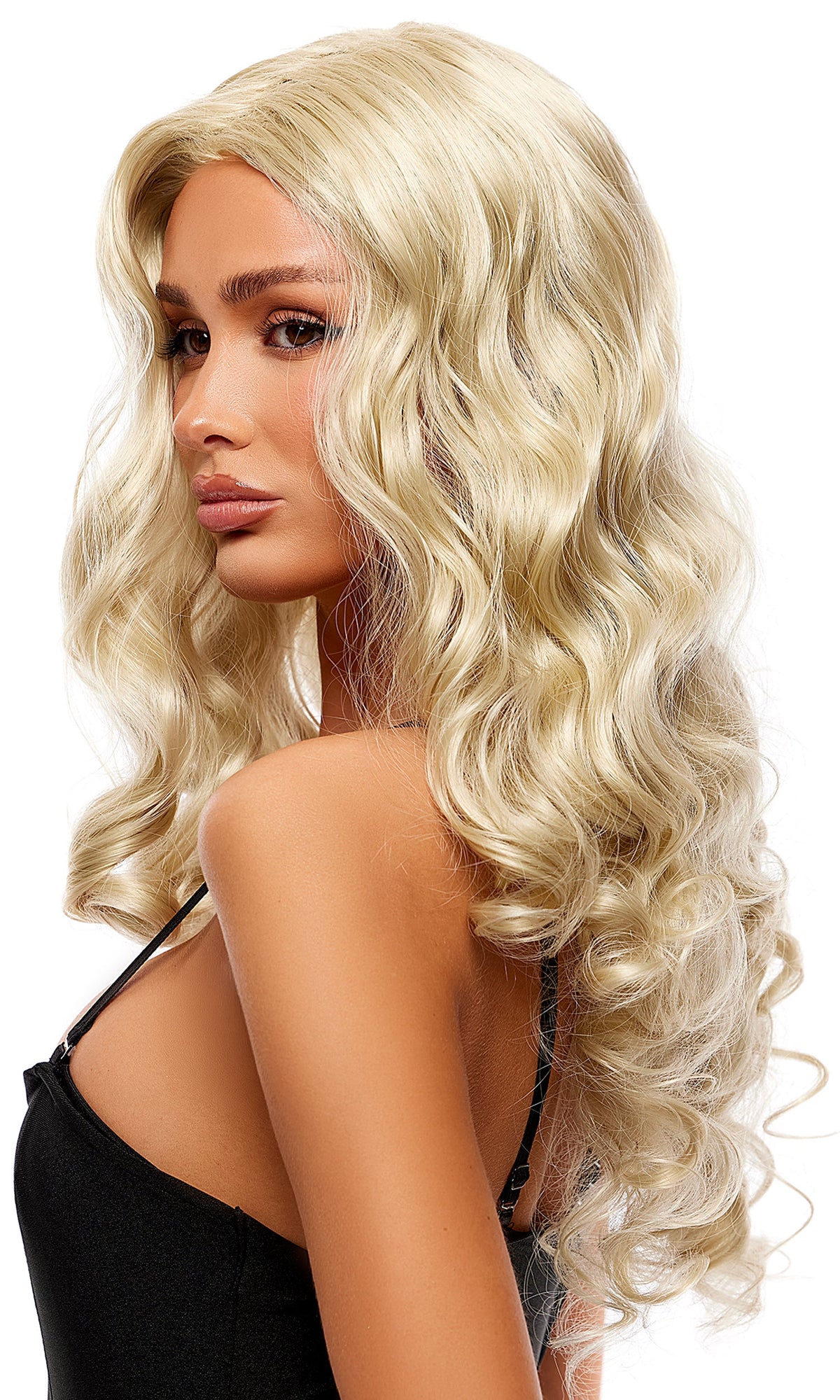 Blonde Curly Wig - view 3