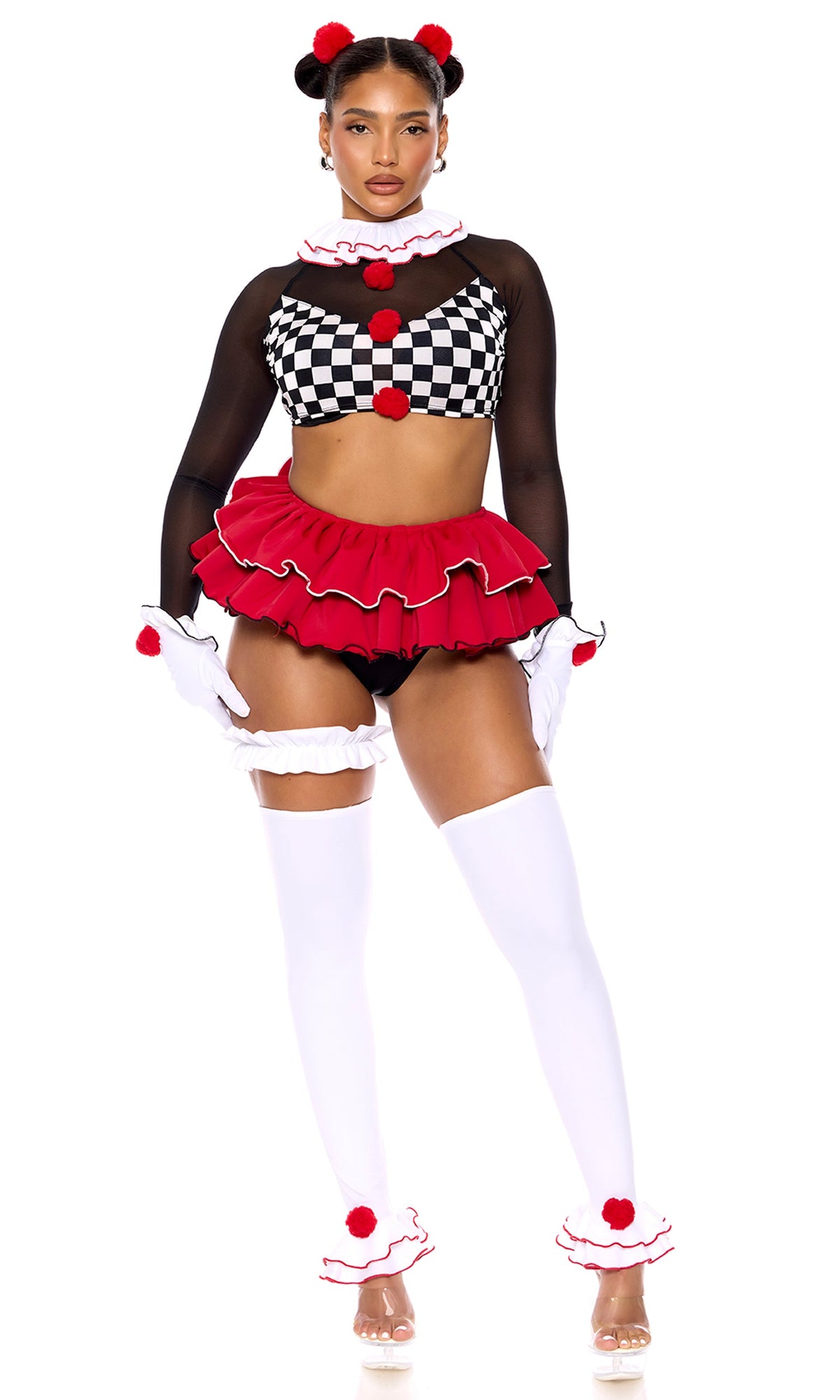 Clown Around 8-Piece Women's Circus Costume - Multicolor view 5