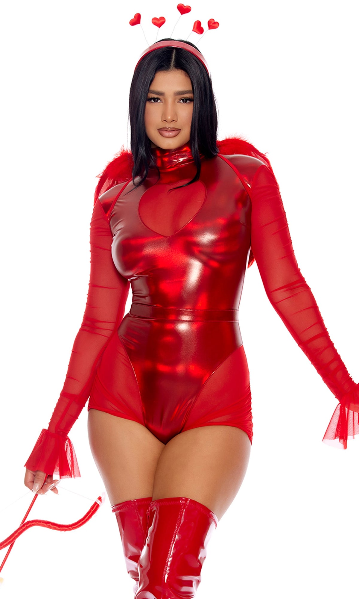 Make U Mine 4-Piece Women's Sexy Cupid Costume - Red view 1