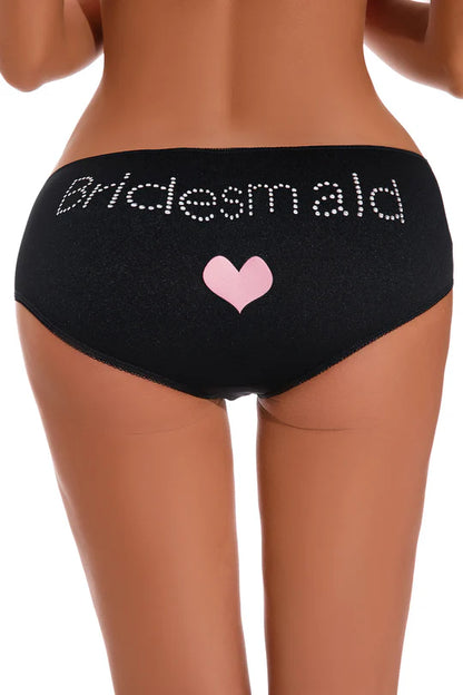 Rhinestone Bridesmaid Boy Short Panties