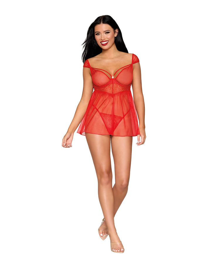 Dreamgirl Babydoll & G-String