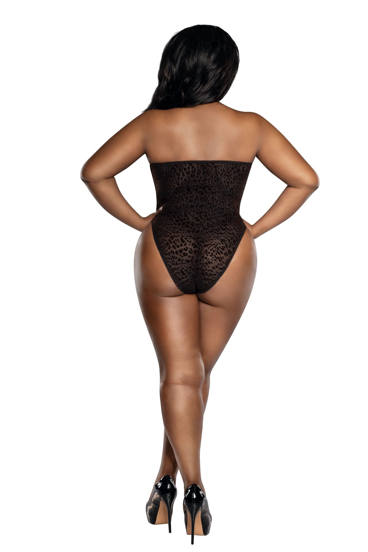 Dreamgirl Plus Mocha Leopard Teddy