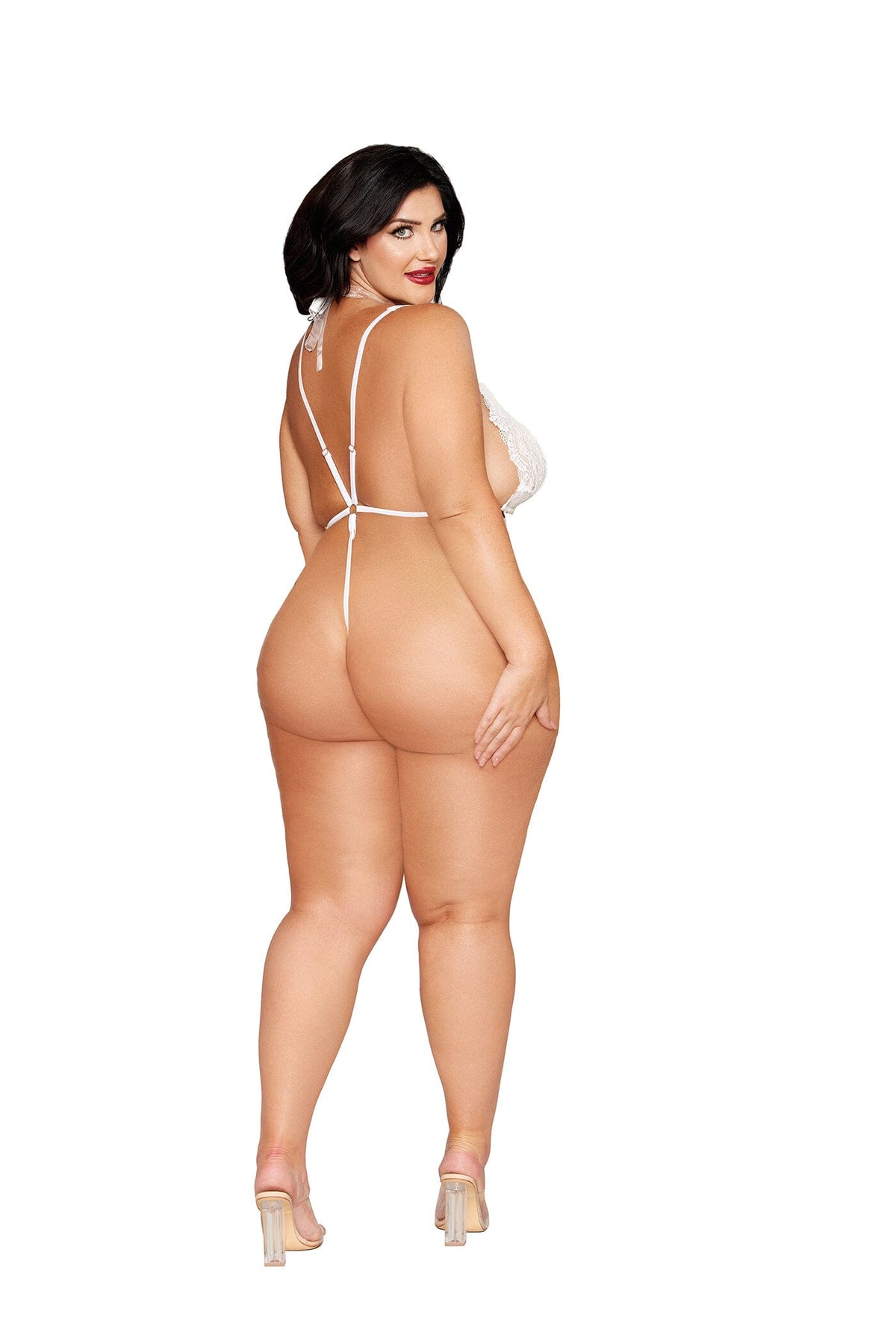 Dreamgirl Plus White Teddy & Pearl Harness