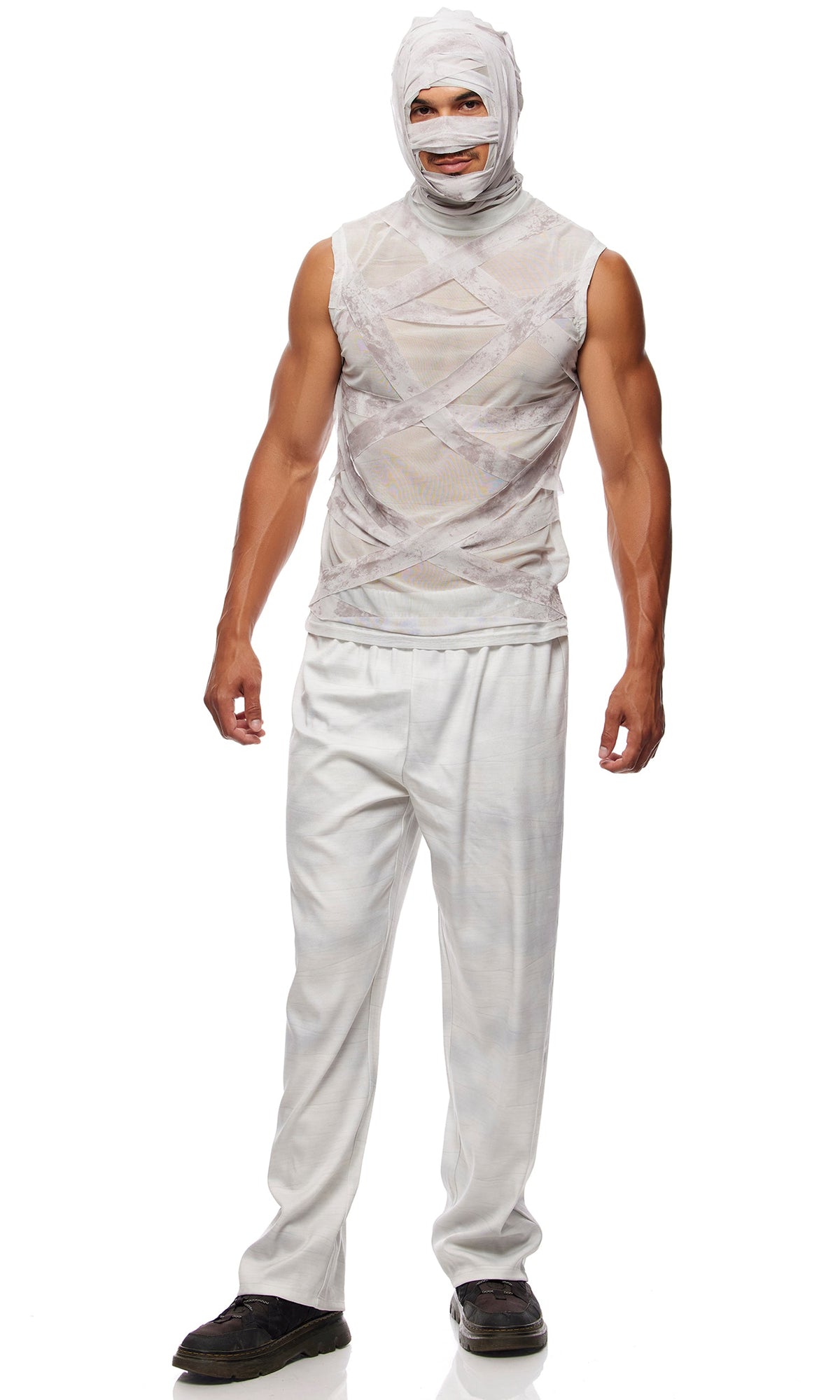 From The Tomb 3-Piece Men's Mummy Costume Set, Ivory, photo 1