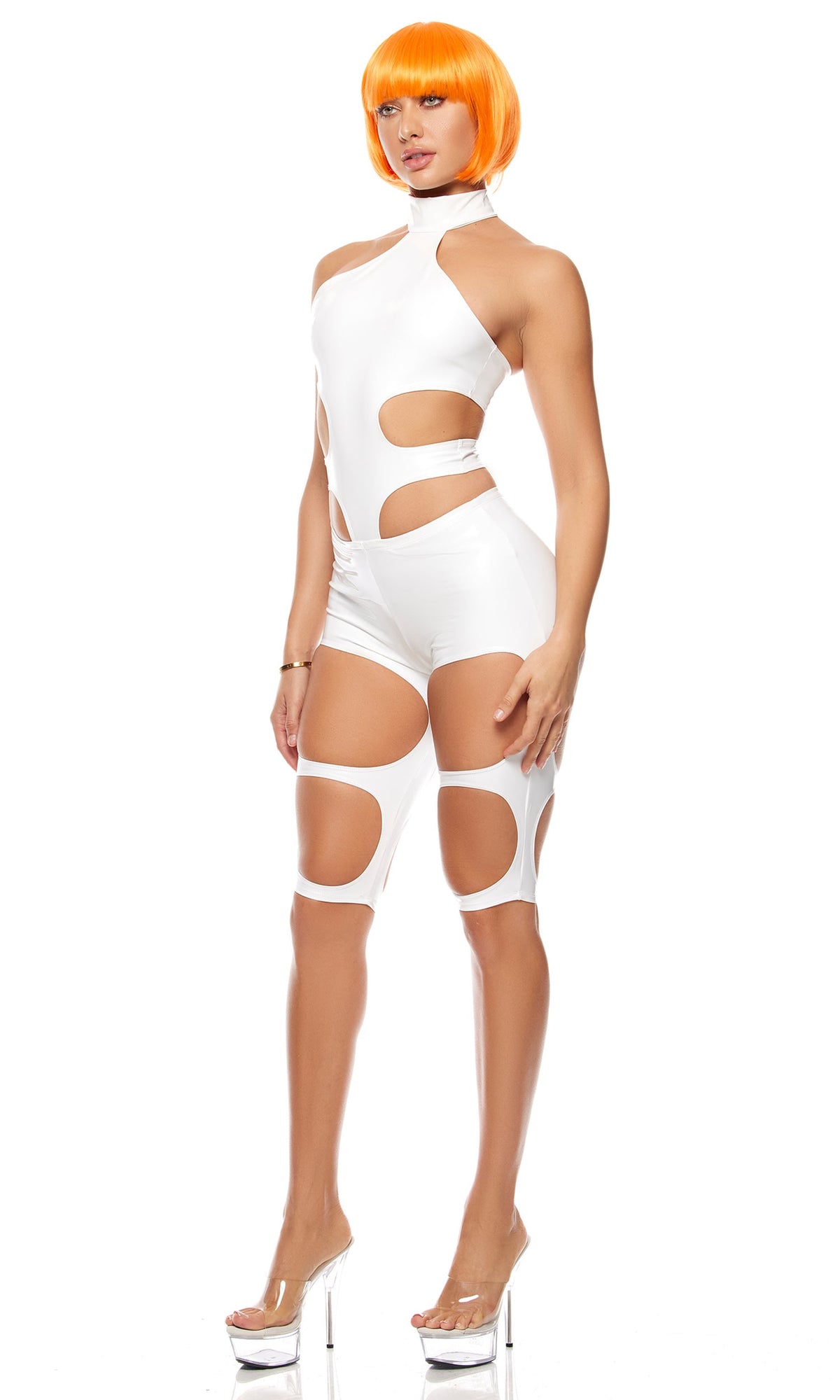 Futuristic Element Sexy Movie Character Costume, White, photo 5