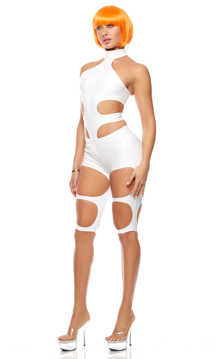 Futuristic Element Sexy Movie Character Costume, White, photo 5
