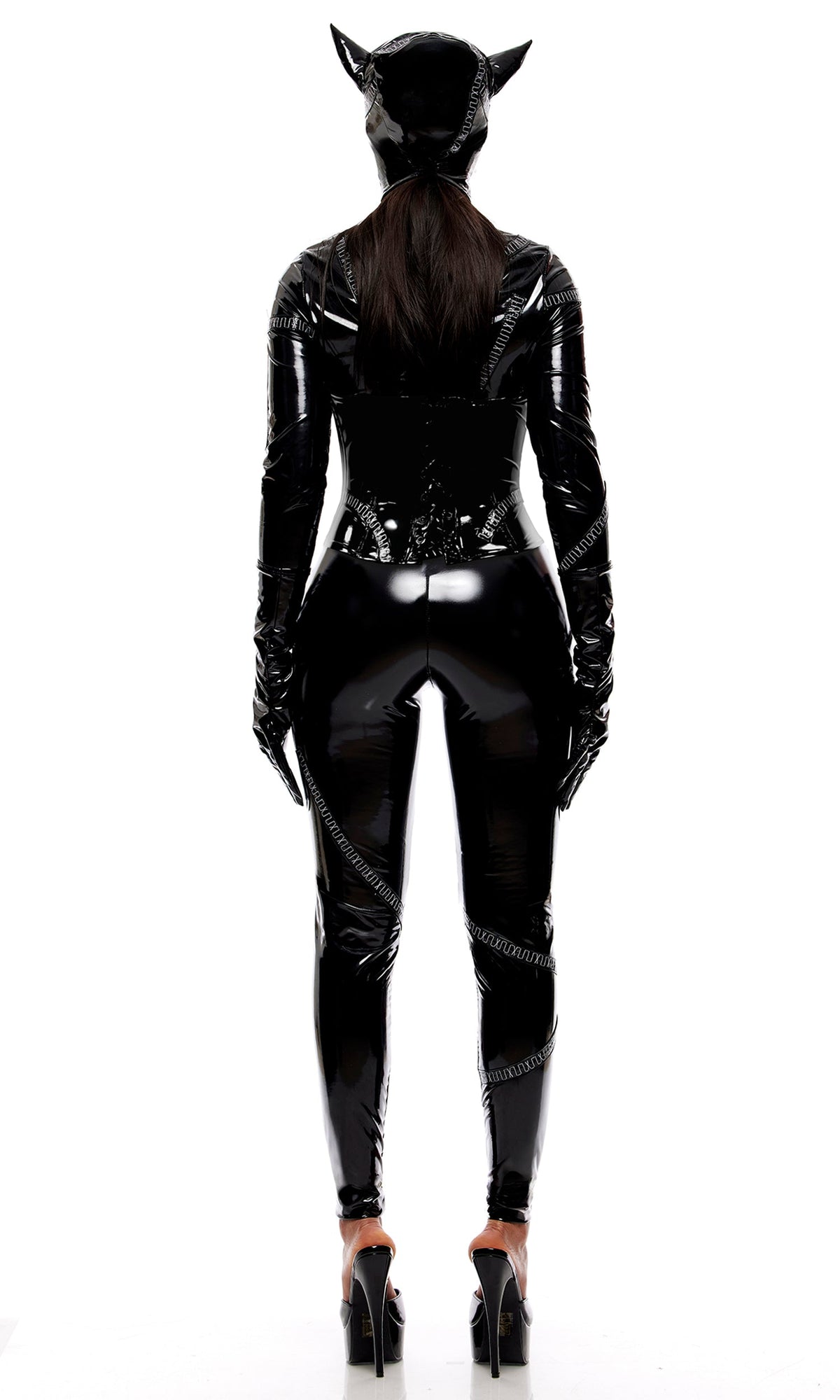 Here Kitty Kitty 4-Piece Cat Villain Costume Set, Black, photo 2