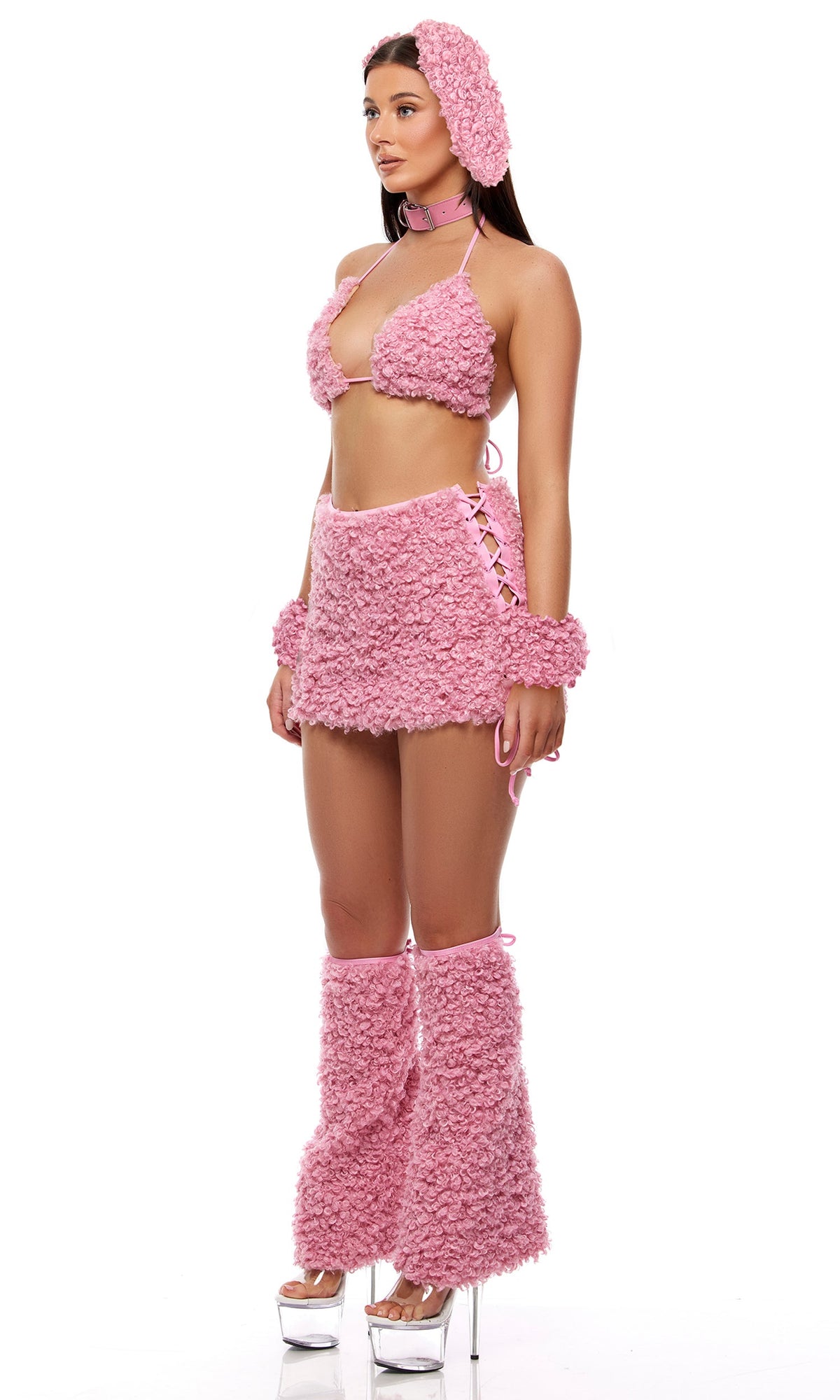 Hold My Poodle 6-Piece Poodle Costume Set, Pink, photo 3