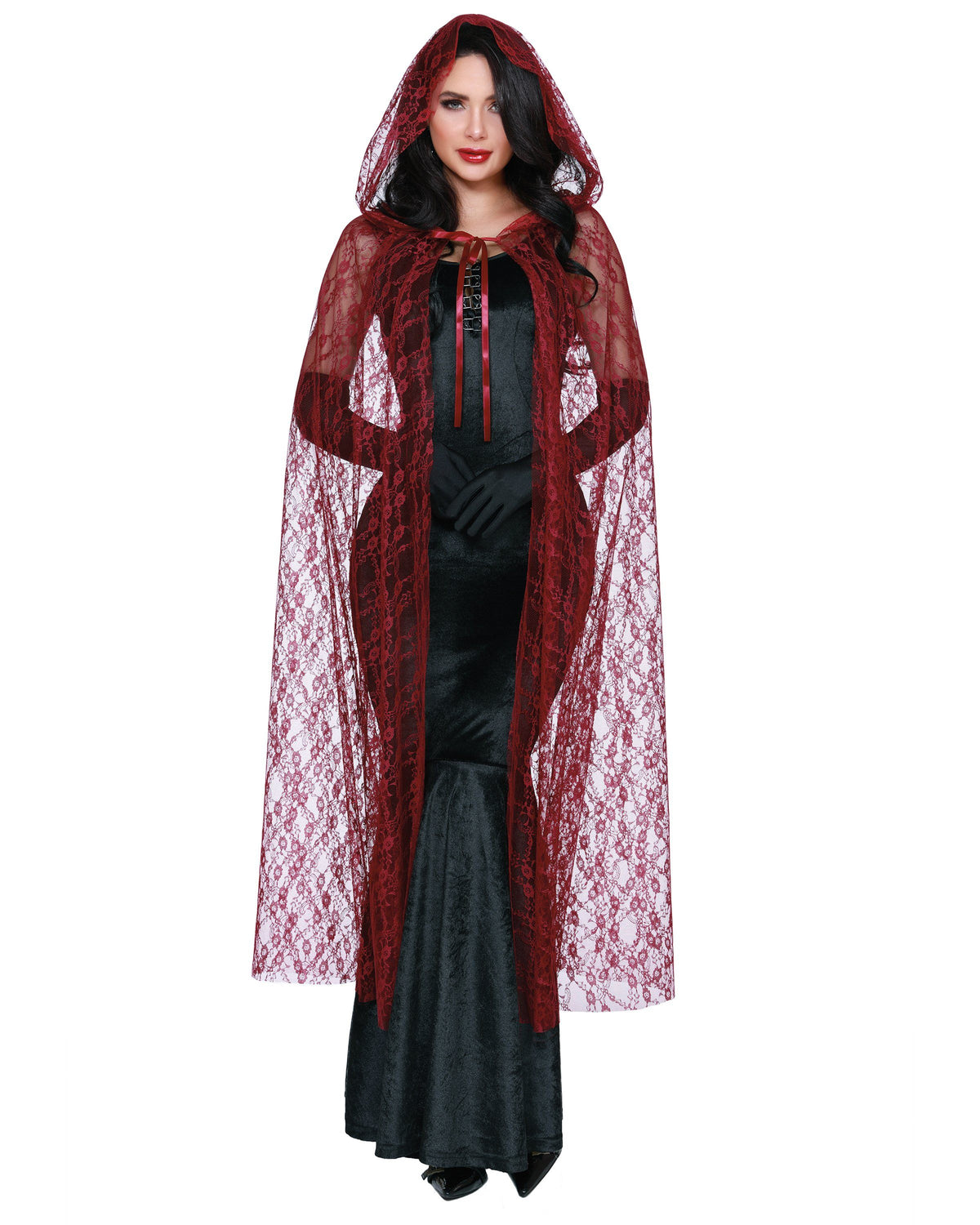 Dreamgirl Lace Cape with Hood