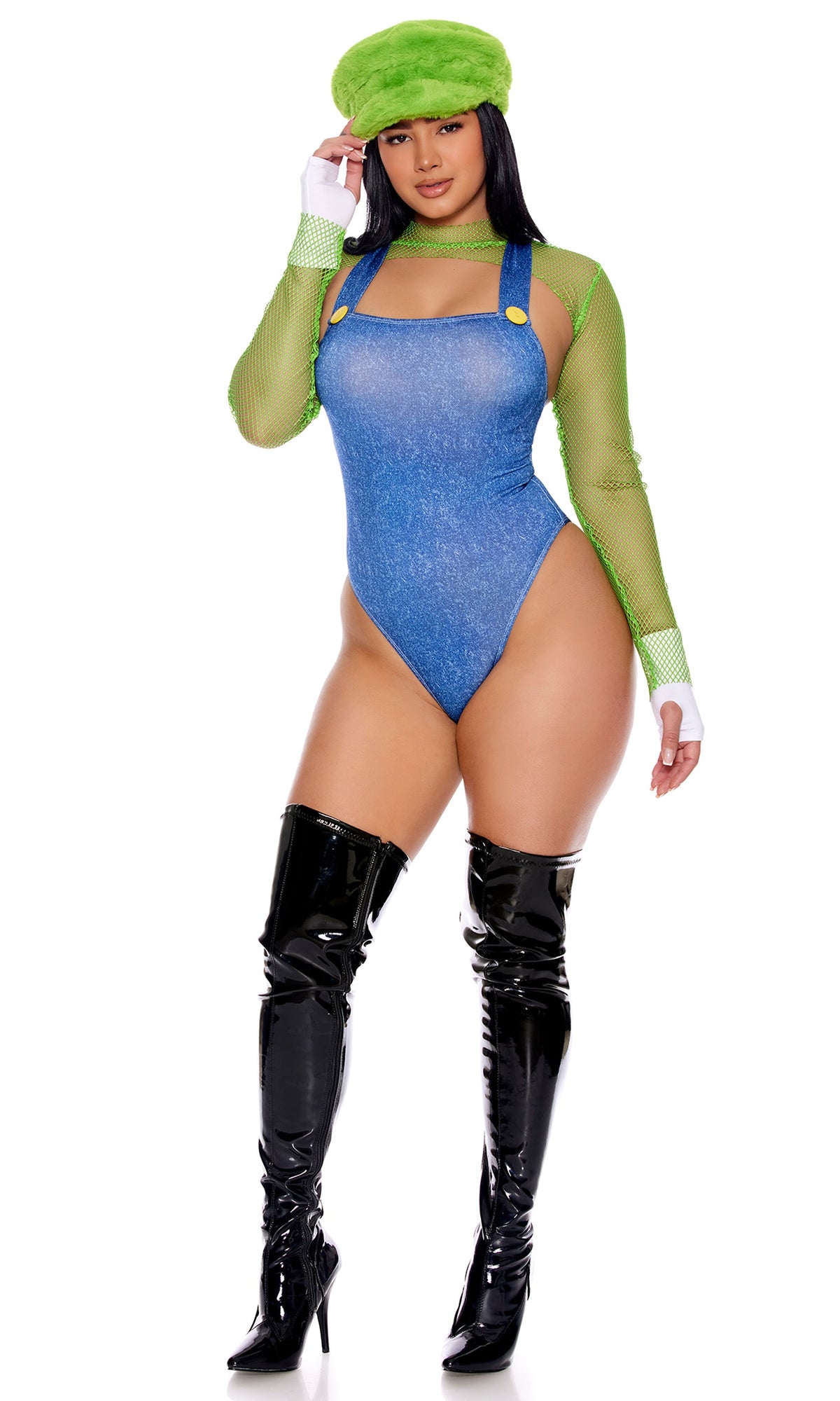Elevate 4-Piece Women's Sexy Video Game Character Costume - Green, photo 2