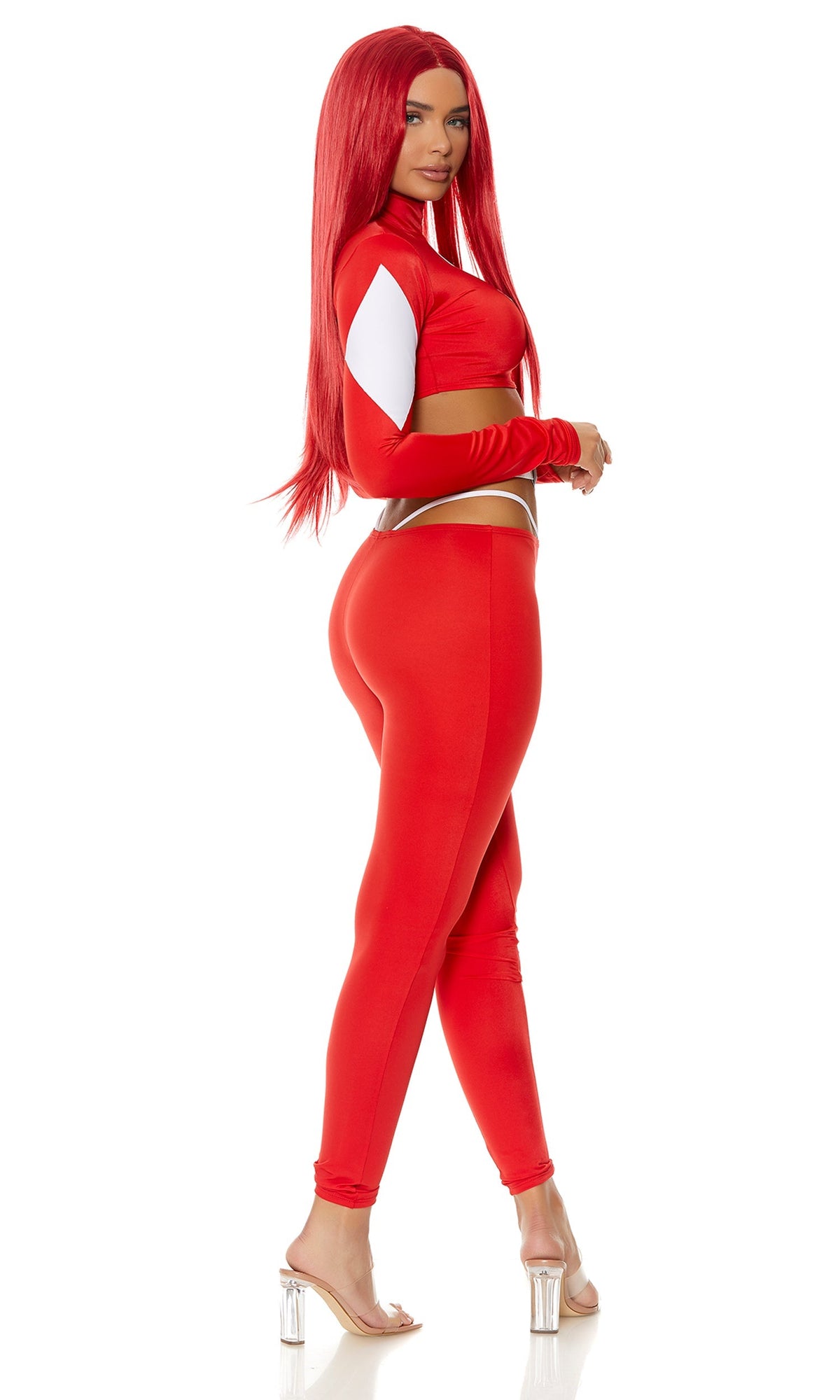 Powerful 3-Piece Women's Sexy Superhero Costume - Red, photo 2