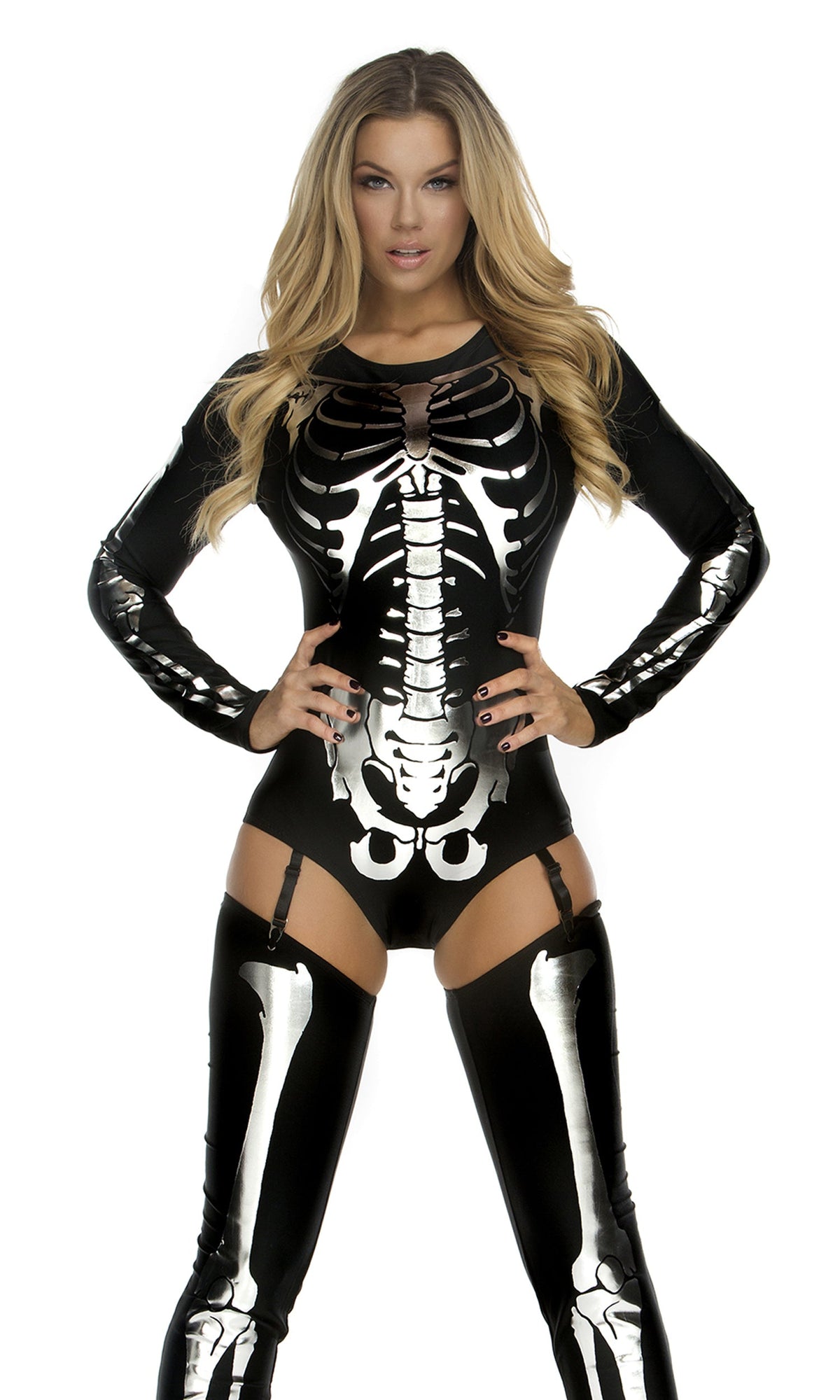 Snazzy Skeleton Sexy Costume 1