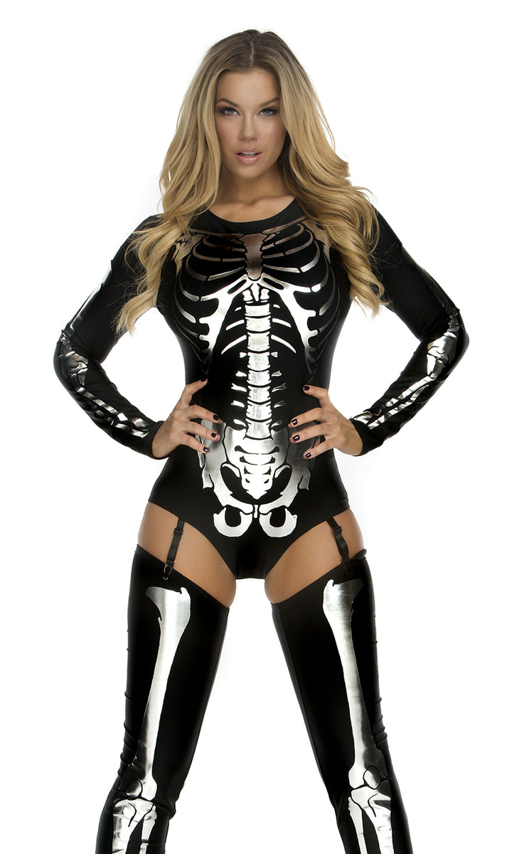 Snazzy Skeleton Sexy Costume 1