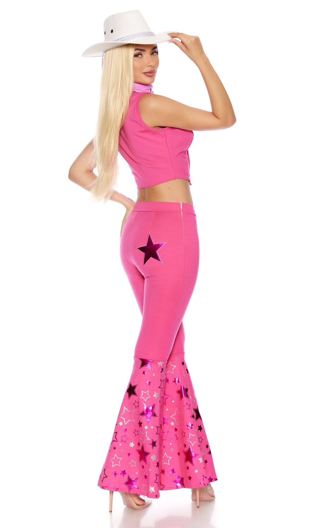 Western Star 3-Piece Women's Sexy Movie Character Costume - Pink view 2