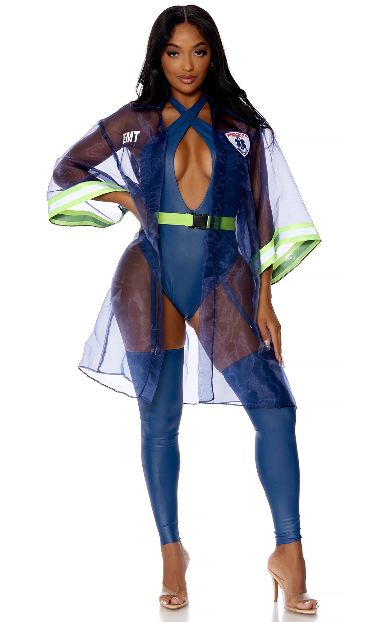Whats the 911 5-Piece Women's Sexy EMT Costume - Navy Blue, photo 4