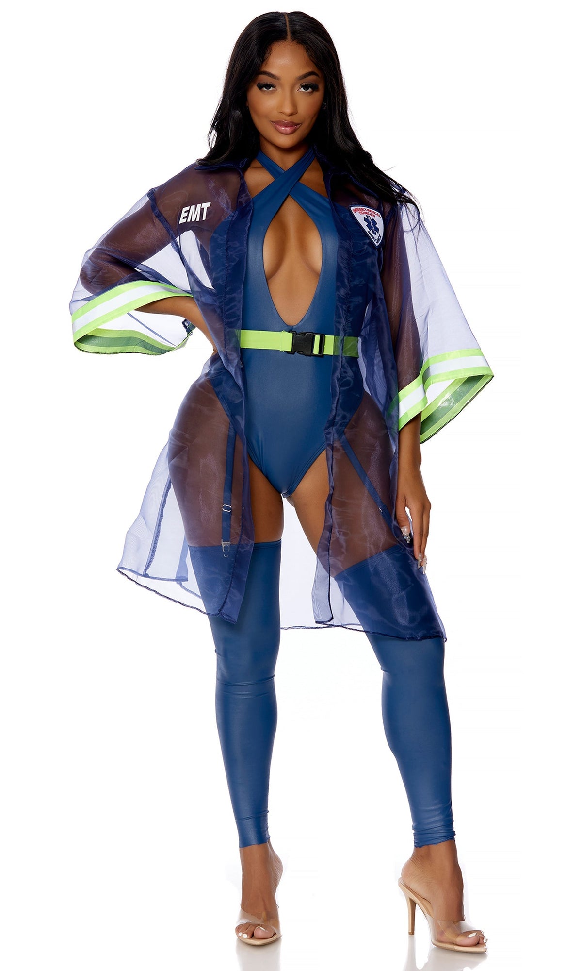 Whats the 911 5-Piece Women's Sexy EMT Costume - Navy Blue, photo 5