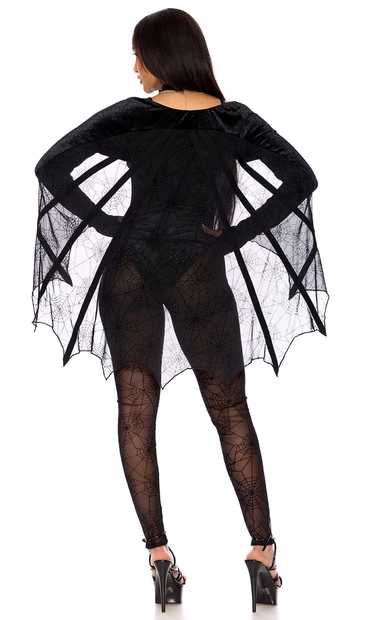 World Wide Web 4-Piece Women's Spider Costume, Black, photo 2
